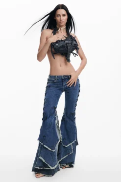 Vaqueros-Desigual Denim Flare Maía Escoté