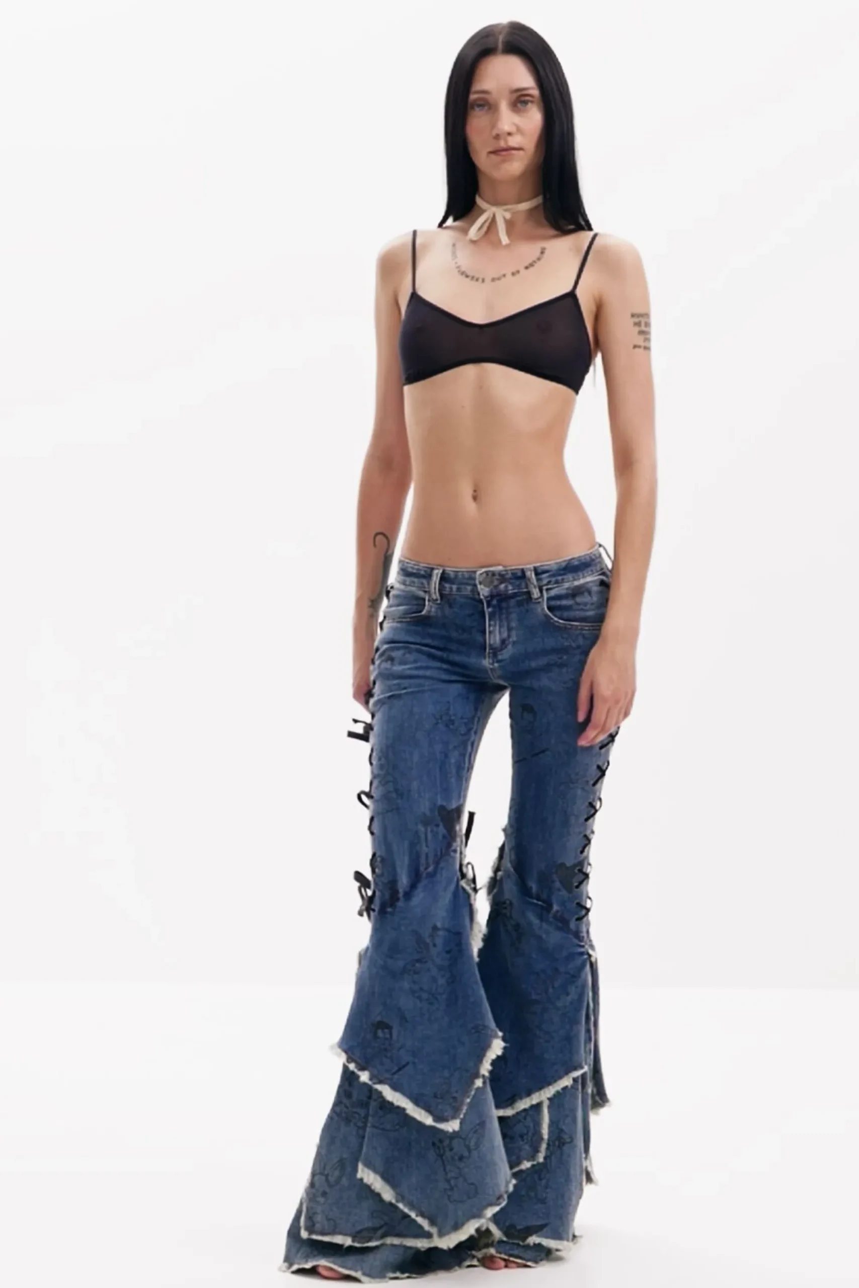Vaqueros-Desigual Denim Flare Maía Escoté