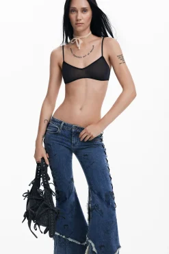 Vaqueros-Desigual Denim Flare Maía Escoté