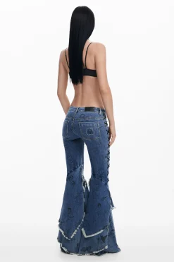 Vaqueros-Desigual Denim Flare Maía Escoté