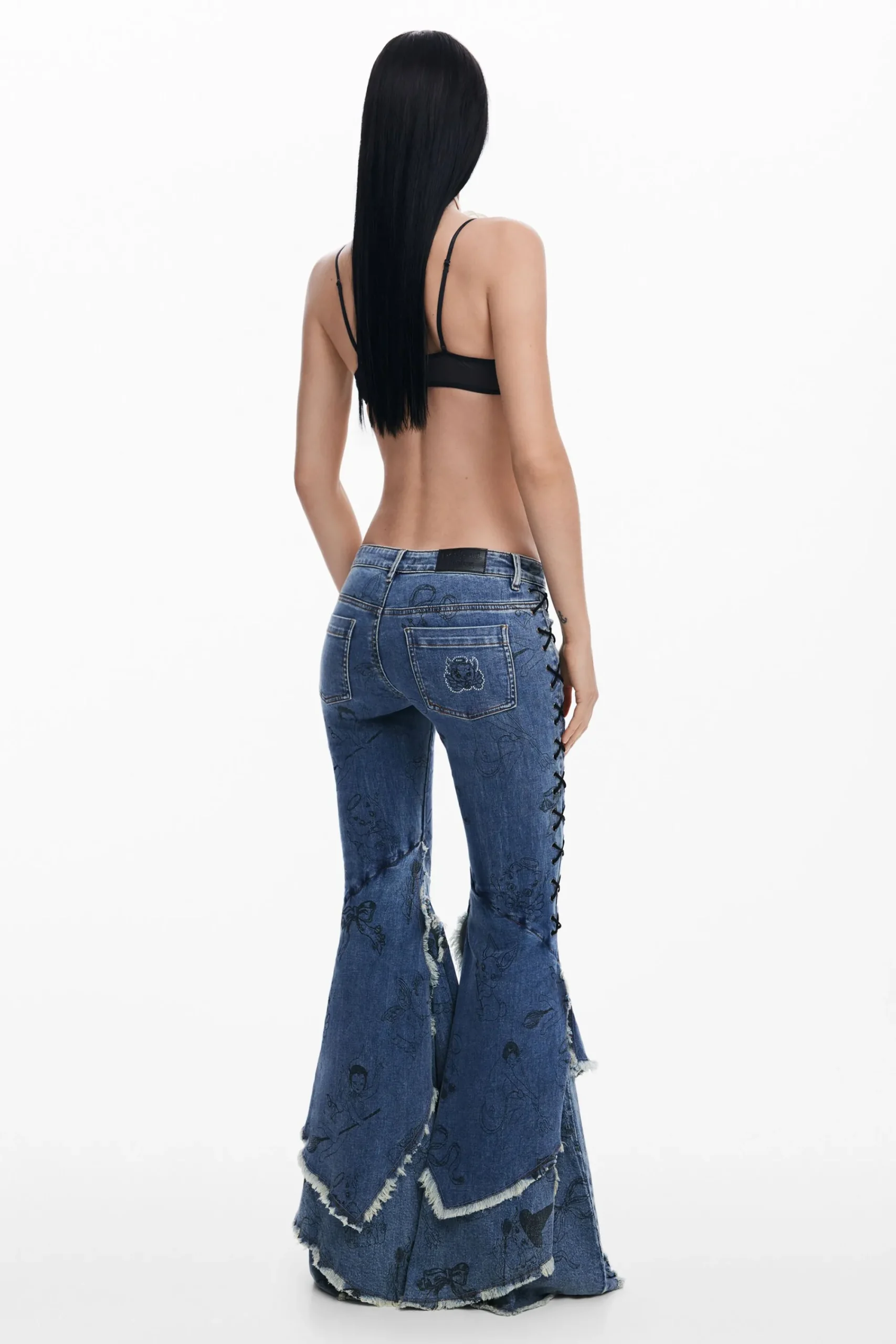 Vaqueros-Desigual Denim Flare Maía Escoté