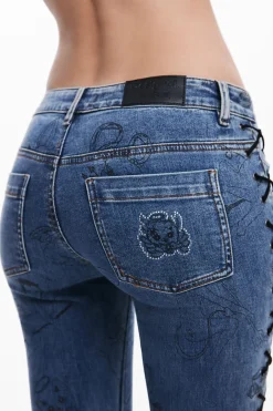 Vaqueros-Desigual Denim Flare Maía Escoté