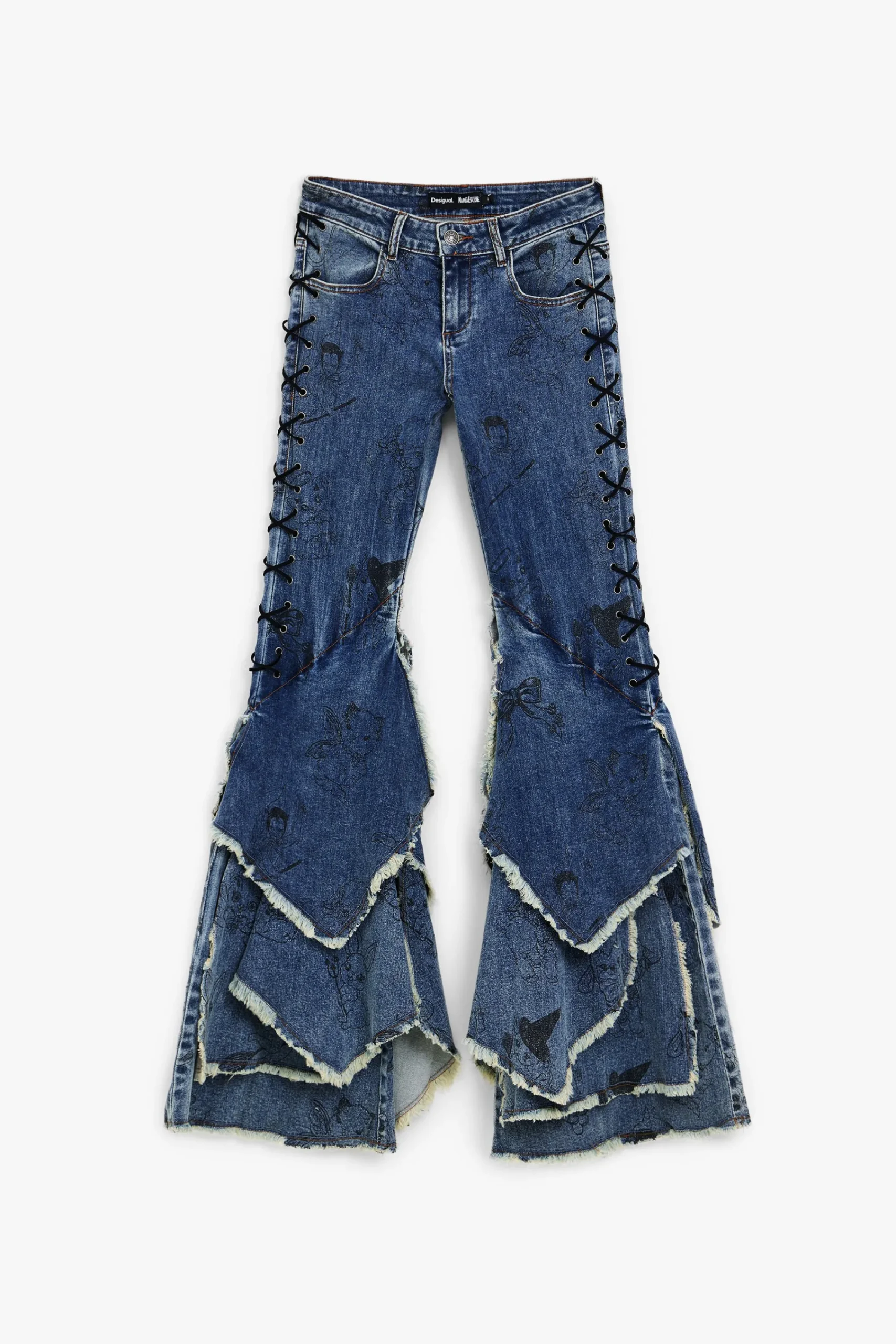 Vaqueros-Desigual Denim Flare Maía Escoté