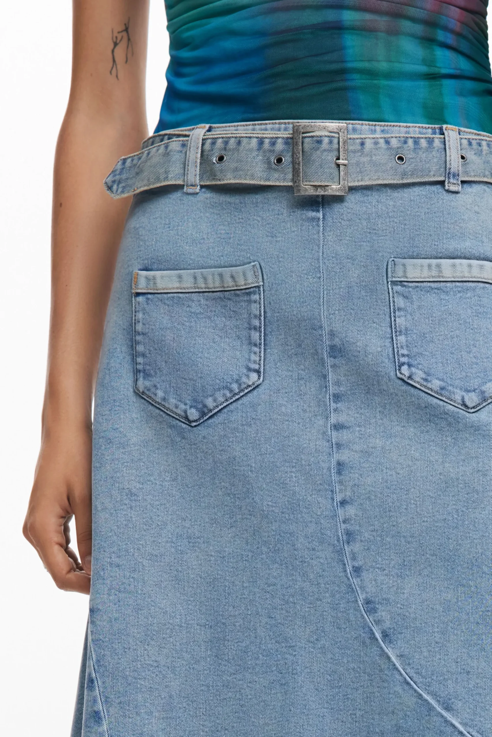Faldas Y Shorts-Desigual Falda denim asimétrica