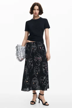 Faldas Y Shorts-Desigual Falda larga caras