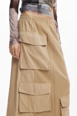 Faldas Y Shorts-Desigual Falda larga cargo punto