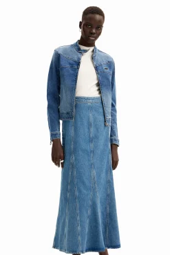 Faldas Y Shorts-Desigual Falda larga denim