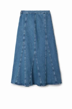 Faldas Y Shorts-Desigual Falda larga denim