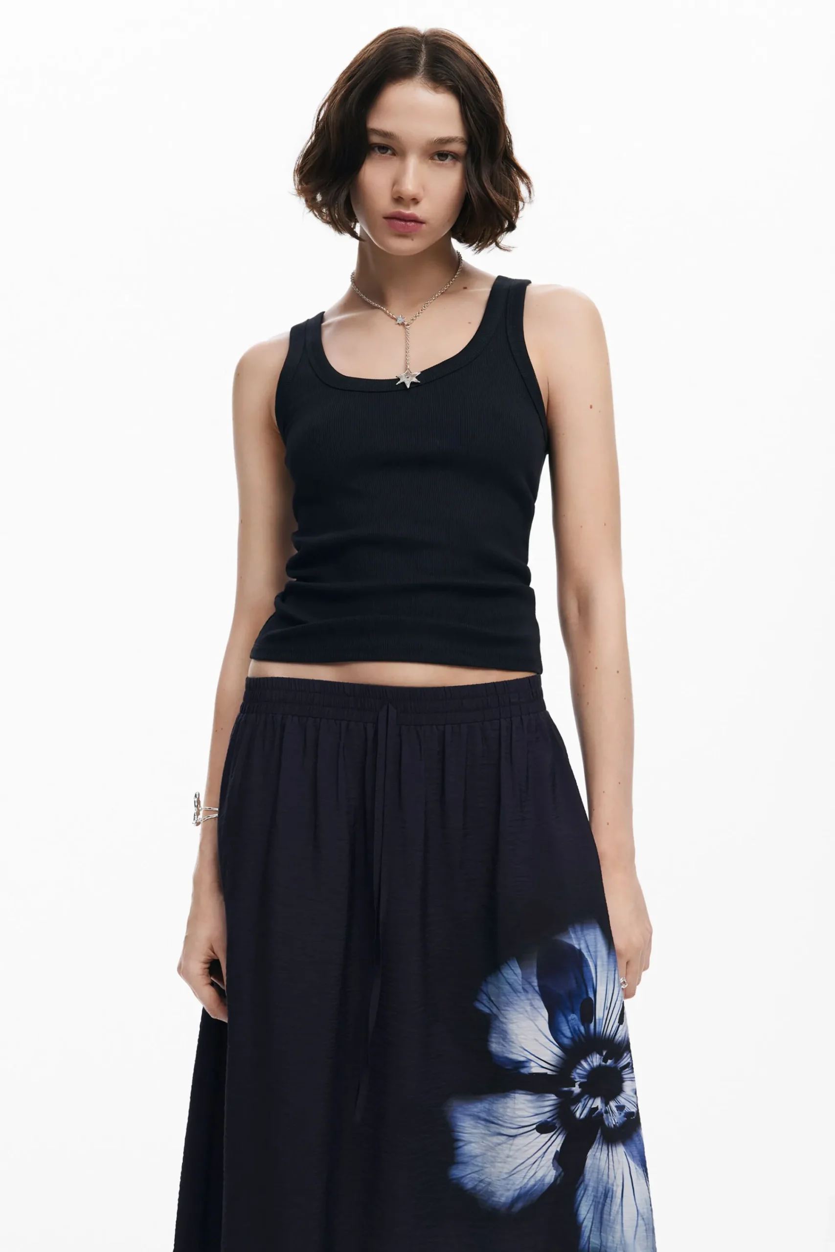 Faldas Y Shorts-Desigual Falda larga flor