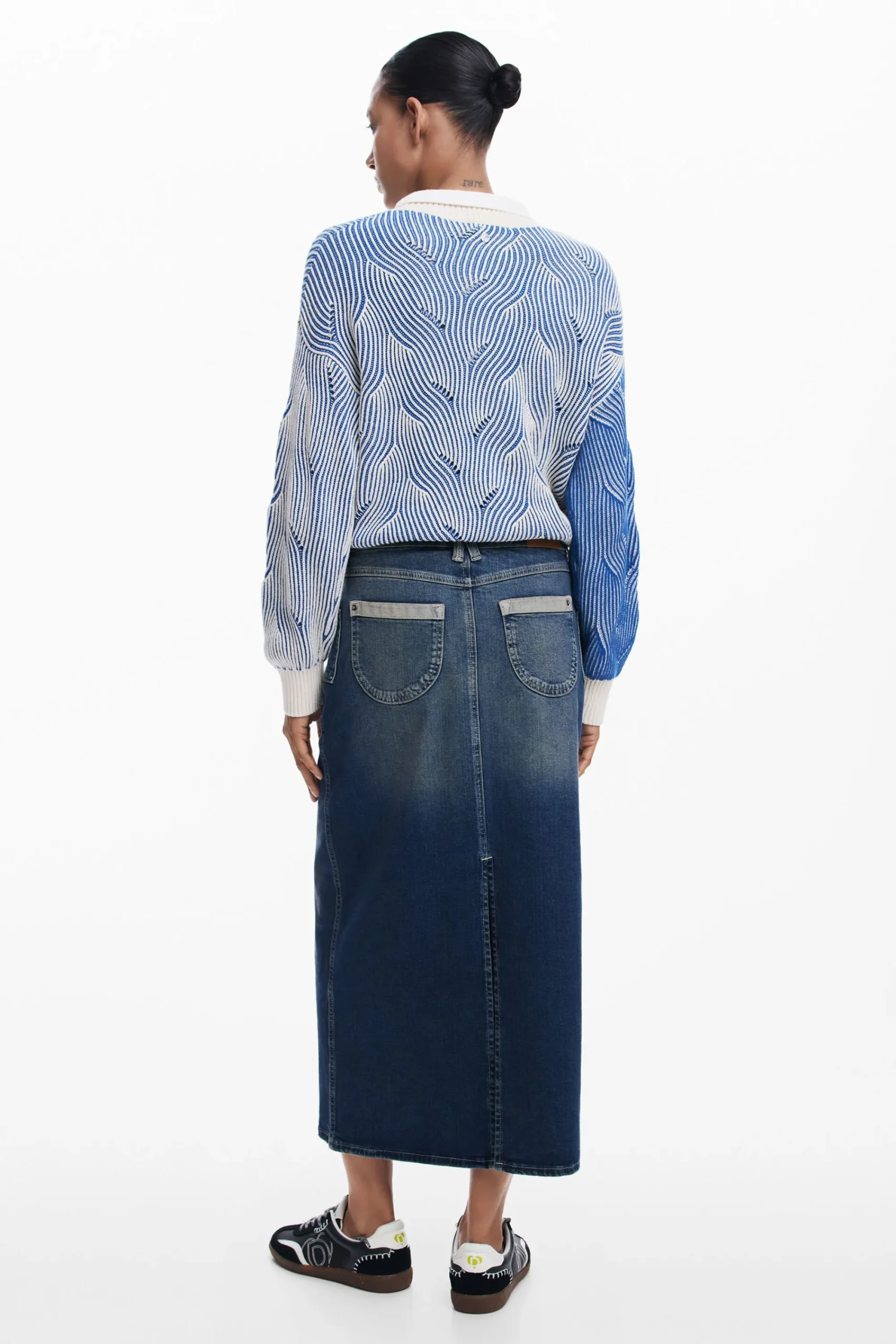 Faldas Y Shorts-Desigual Falda midi denim