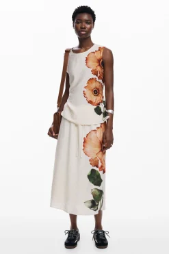 Faldas Y Shorts-Desigual Falda midi flores