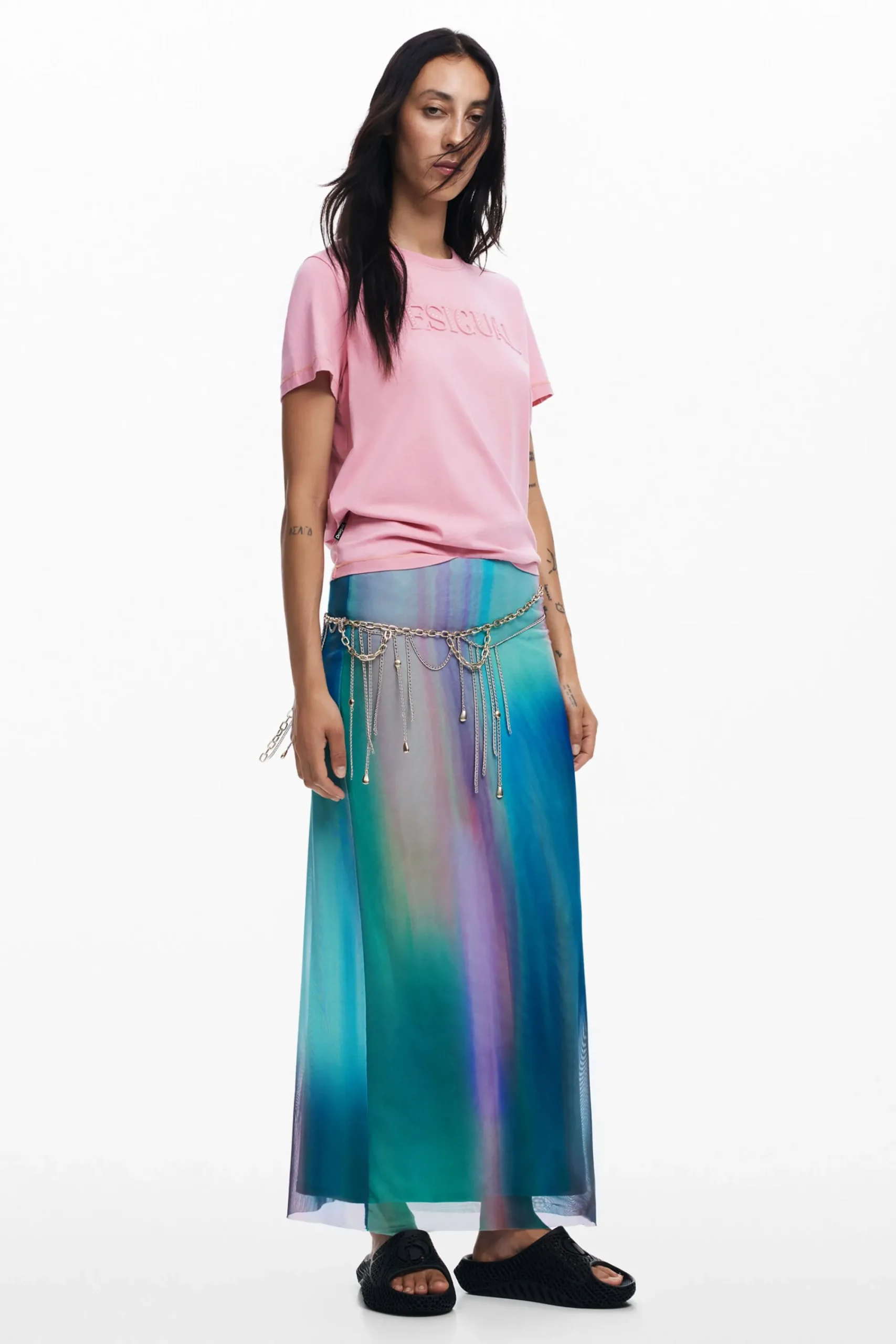 Faldas Y Shorts-Desigual Falda tul efecto difuminado