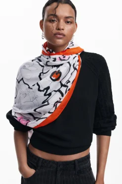 Bufandas Y Pañuelos-Desigual Foulard flores