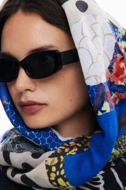 Bufandas Y Pañuelos-Desigual Foulard patch floral