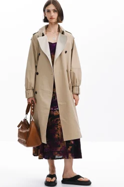 Abrigos Y Chaquetas-Desigual Gabardina combinada