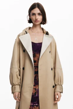 Abrigos Y Chaquetas-Desigual Gabardina combinada