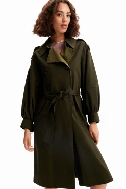 Abrigos Y Chaquetas-Desigual Gabardina oversize cinturón
