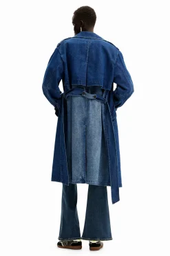 Abrigos Y Chaquetas-Desigual Gabardina oversize denim