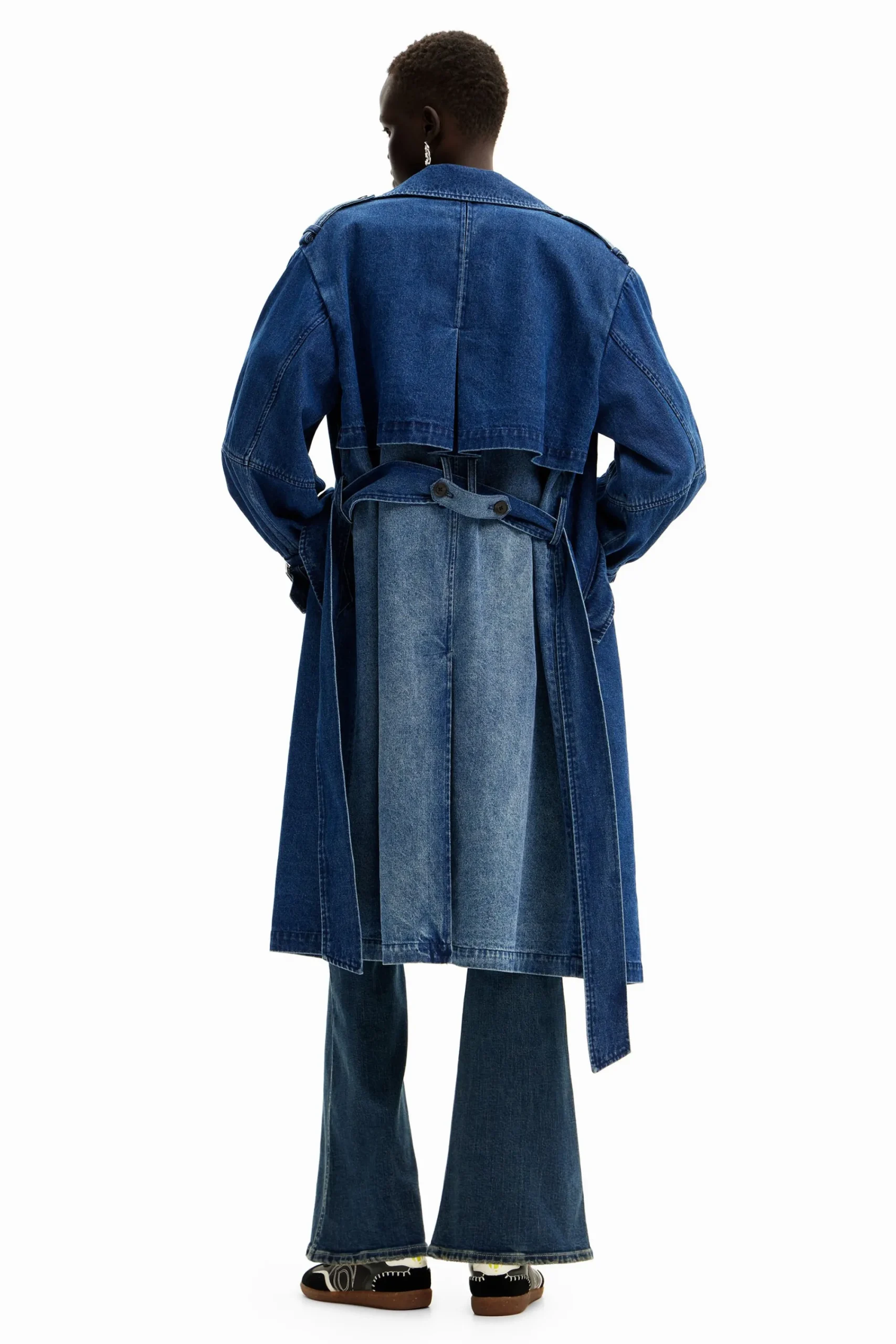 Abrigos Y Chaquetas-Desigual Gabardina oversize denim