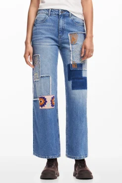 Vaqueros|Pantalones-Desigual Jeans patchwork