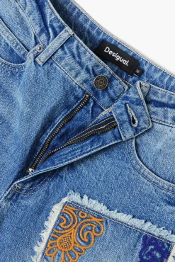 Vaqueros|Pantalones-Desigual Jeans patchwork