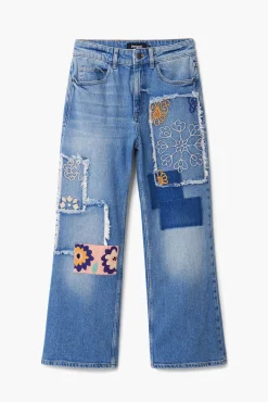 Vaqueros|Pantalones-Desigual Jeans patchwork