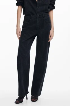 Vaqueros|Pantalones-Desigual Jeans rectos pespuntes