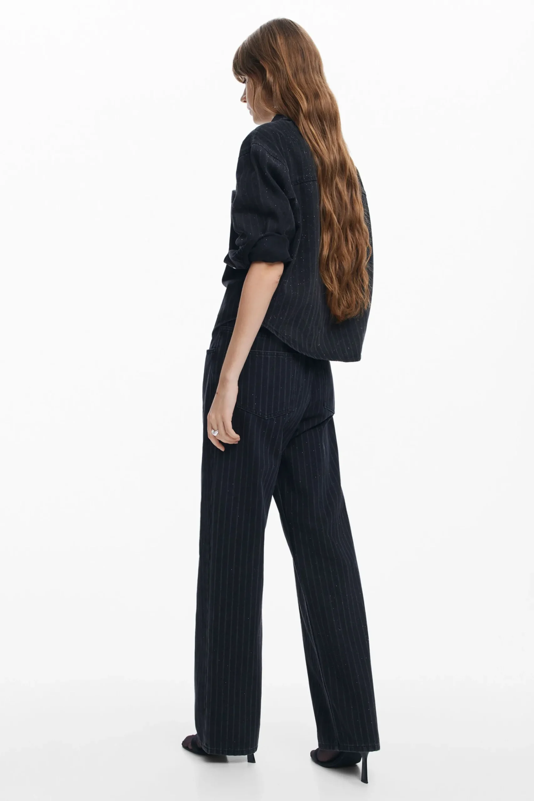 Vaqueros|Pantalones-Desigual Jeans rectos pespuntes