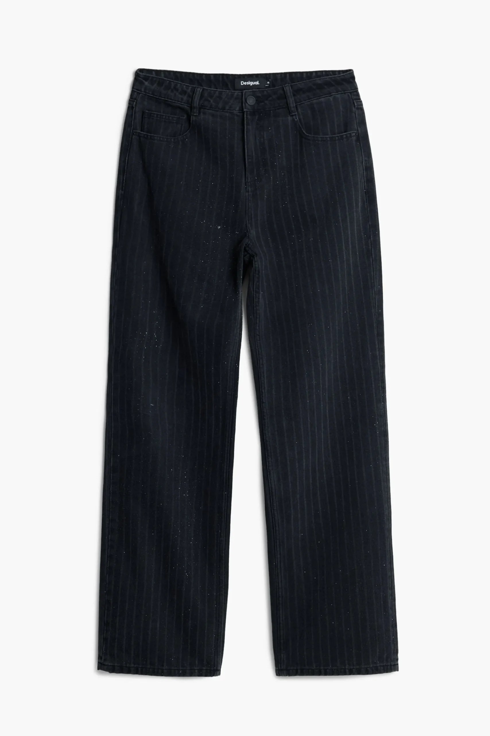 Vaqueros|Pantalones-Desigual Jeans rectos pespuntes