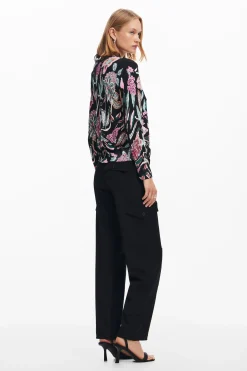 Ropa De Punto|Jerséis-Desigual Jersey de punto dibujos botánicos