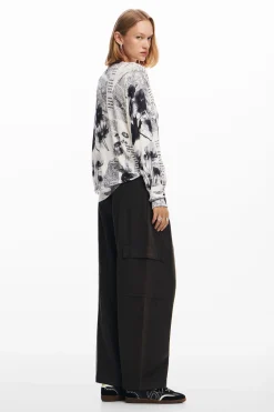 Ropa De Punto|Jerséis-Desigual Jersey de punto estampado textos