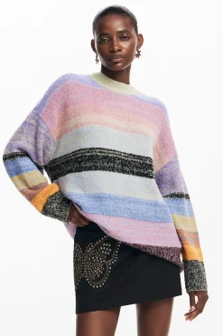 Ropa De Punto|Jerséis-Desigual Jersey de punto rayas