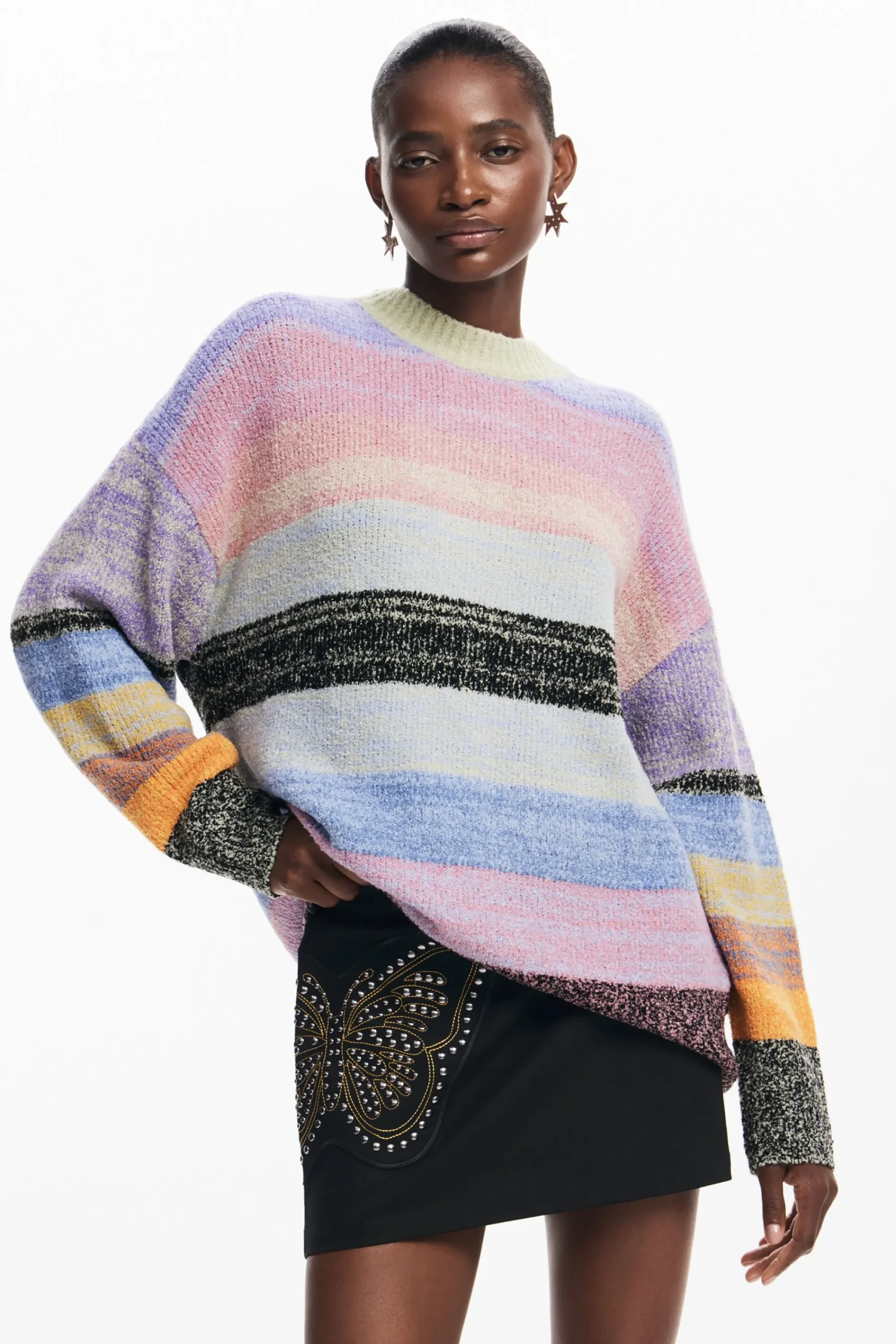 Ropa De Punto|Jerséis-Desigual Jersey de punto rayas
