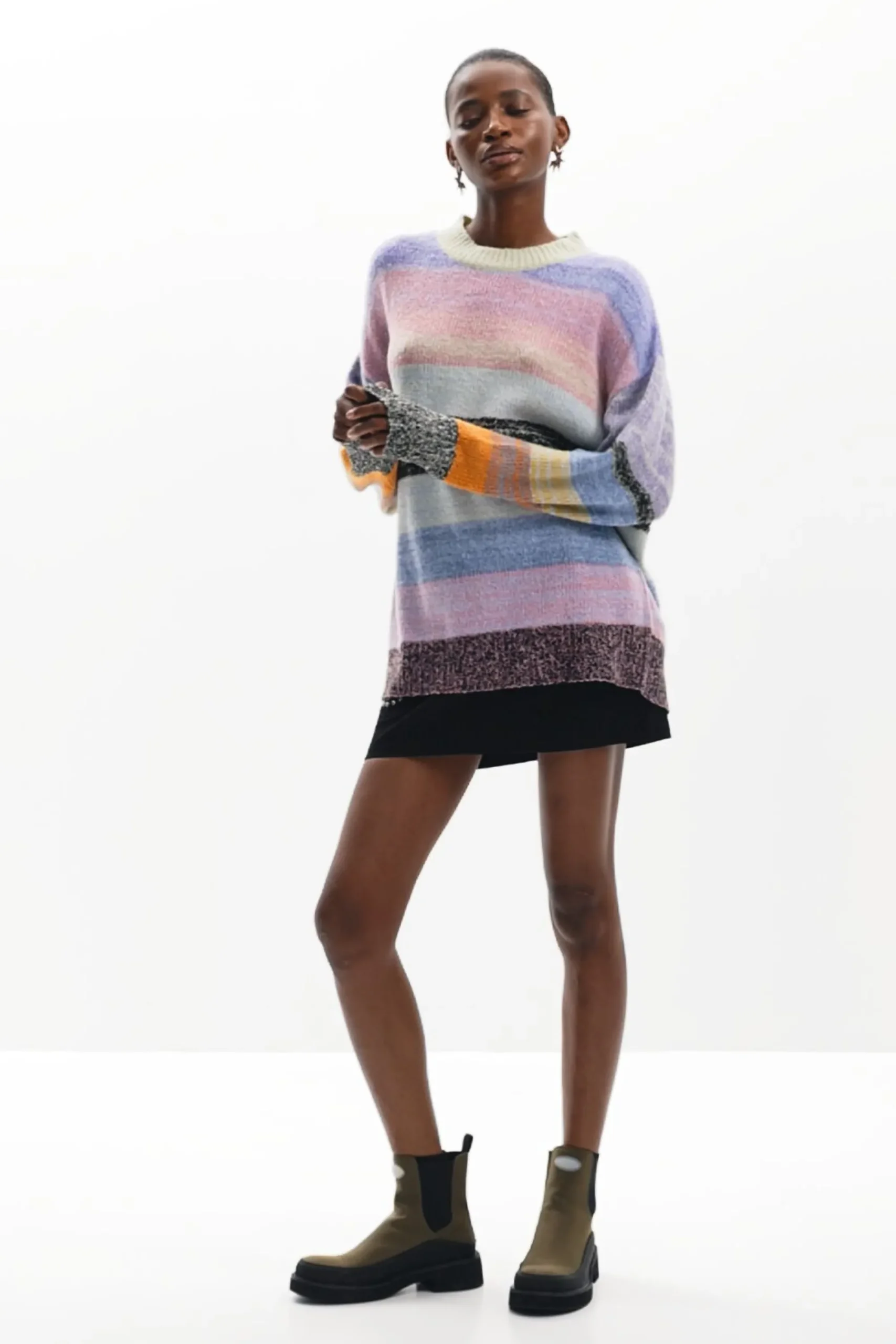 Ropa De Punto|Jerséis-Desigual Jersey de punto rayas