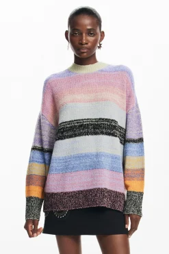 Ropa De Punto|Jerséis-Desigual Jersey de punto rayas