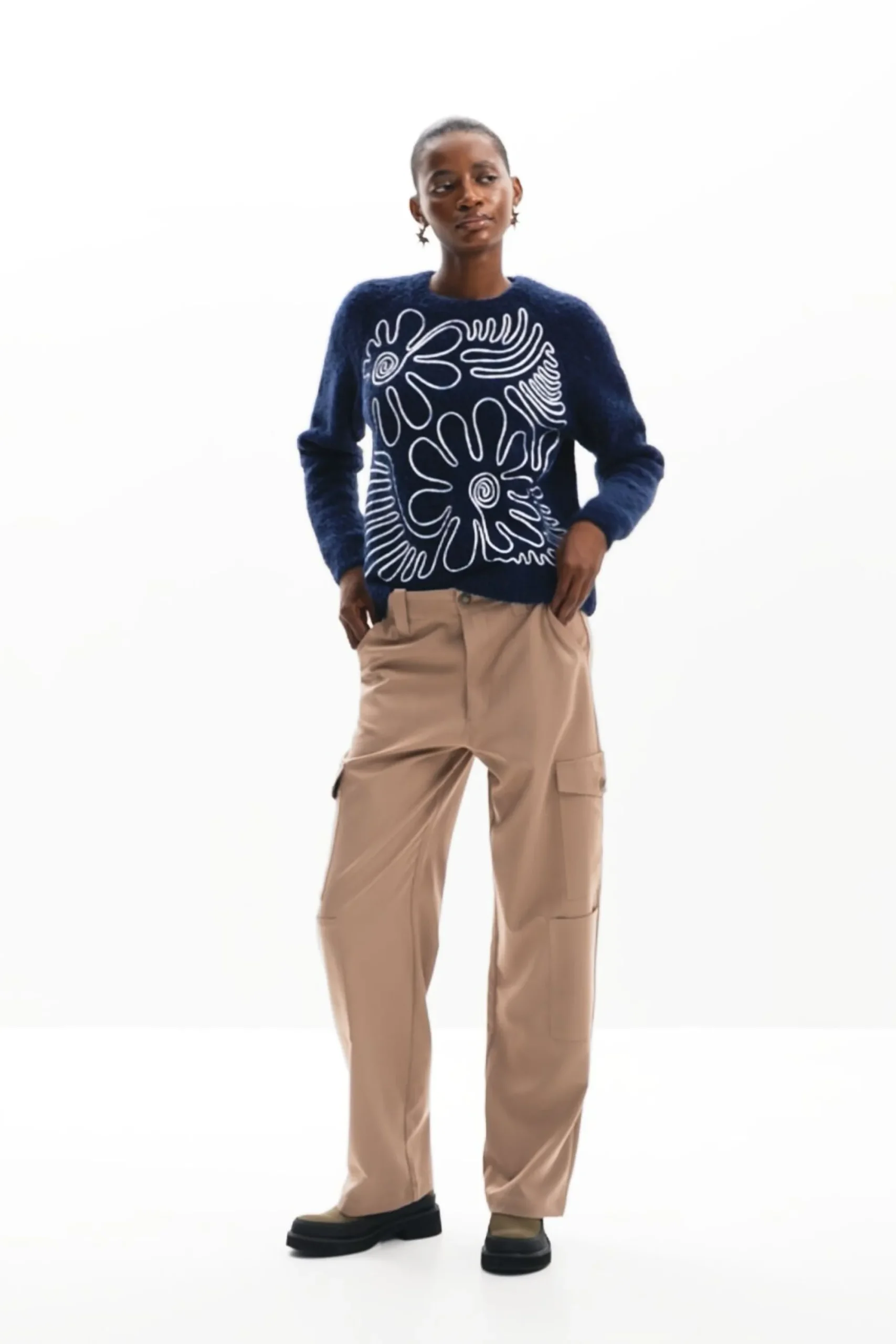 Ropa De Punto|Jerséis-Desigual Jersey estampado flor