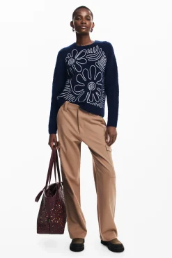 Ropa De Punto|Jerséis-Desigual Jersey estampado flor