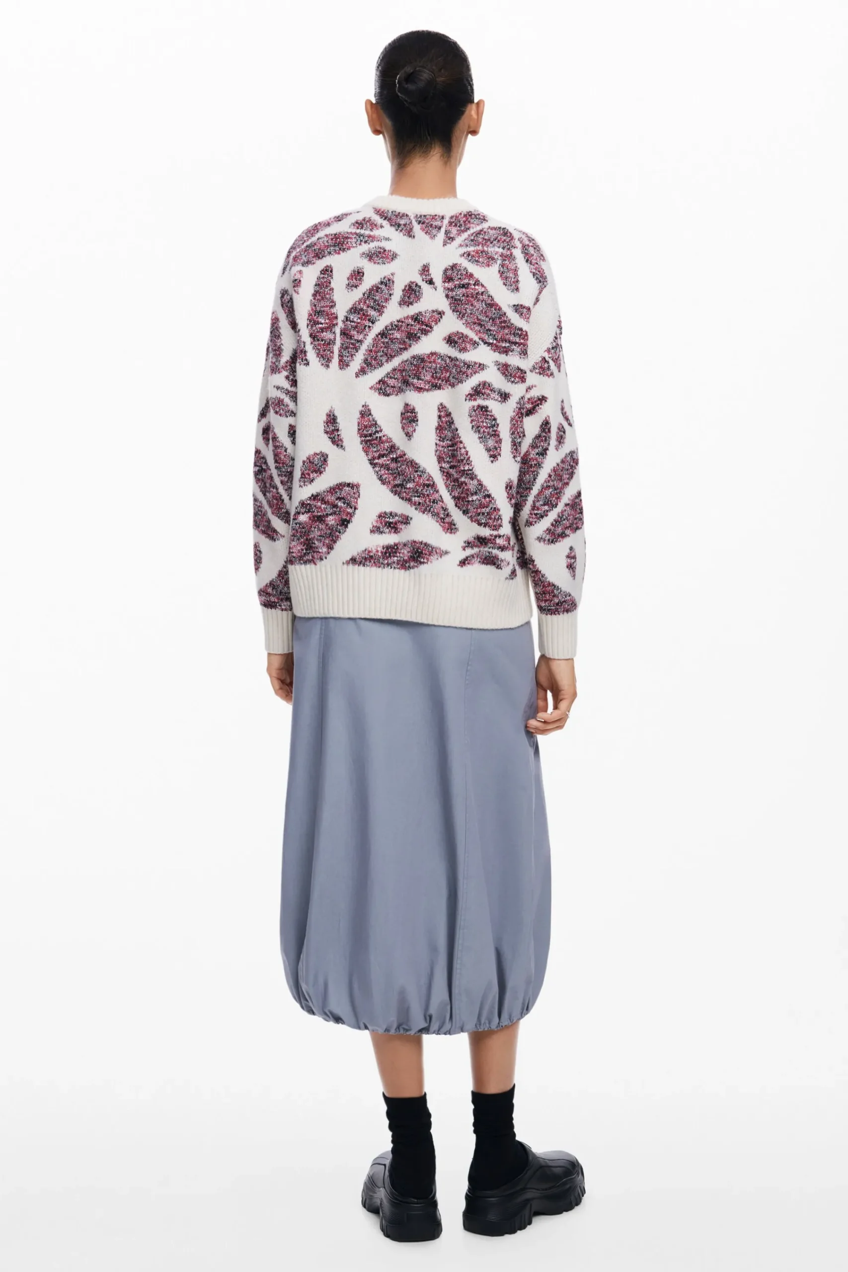 Ropa De Punto|Jerséis-Desigual Jersey estampado hojas