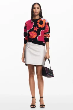 Ropa De Punto|Jerséis-Desigual Jersey flores