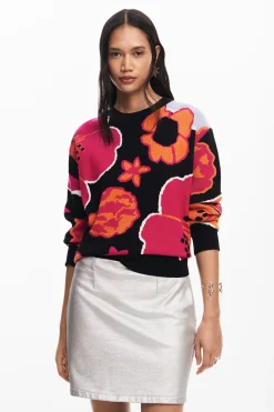 Ropa De Punto|Jerséis-Desigual Jersey flores