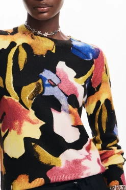 Ropa De Punto|Jerséis-Desigual Jersey flores arty
