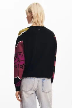 Ropa De Punto|Jerséis-Desigual Jersey mangas flores
