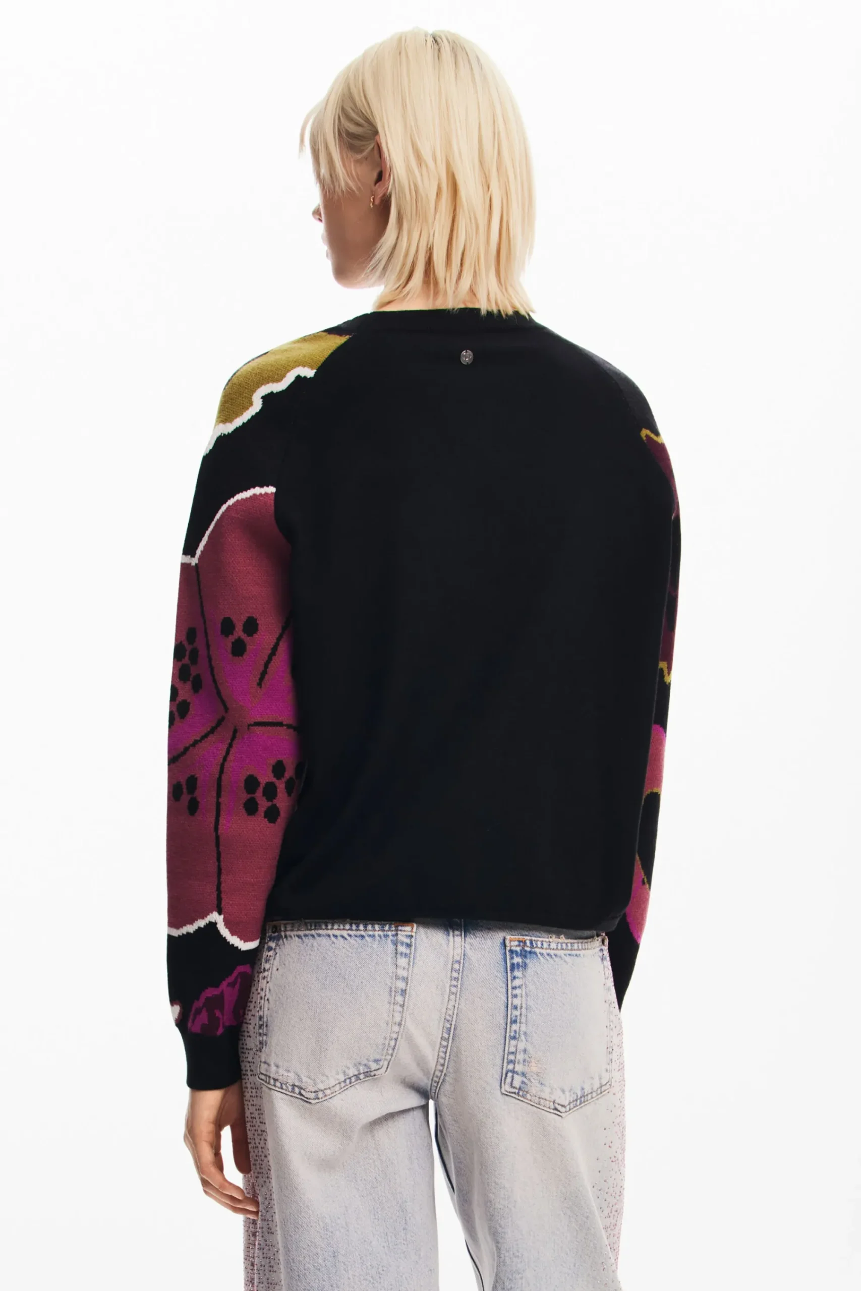 Ropa De Punto|Jerséis-Desigual Jersey mangas flores
