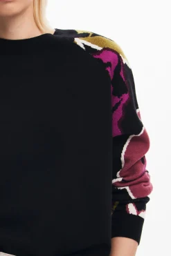 Ropa De Punto|Jerséis-Desigual Jersey mangas flores