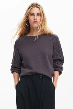 Ropa De Punto|Jerséis-Desigual Jersey mangas textura