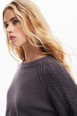 Ropa De Punto|Jerséis-Desigual Jersey mangas textura
