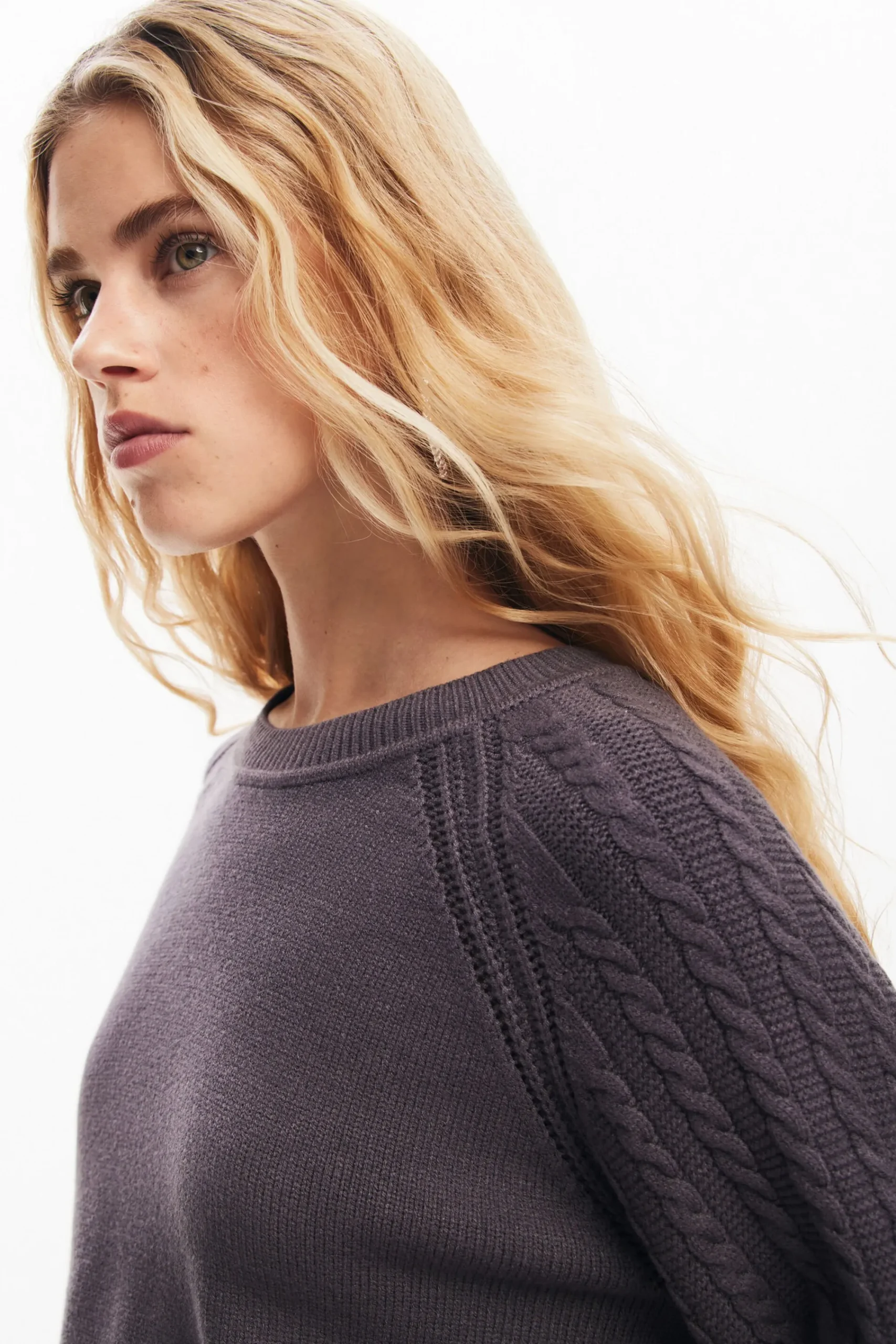 Ropa De Punto|Jerséis-Desigual Jersey mangas textura