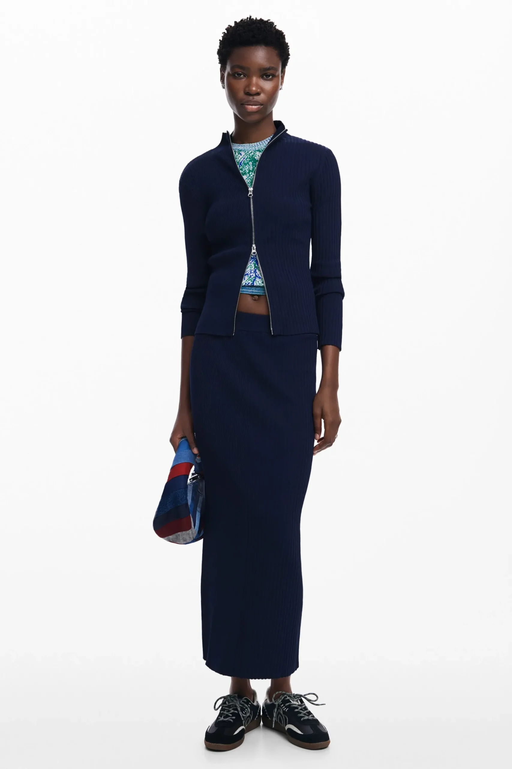 Jerséis-Desigual Jersey punto canalé