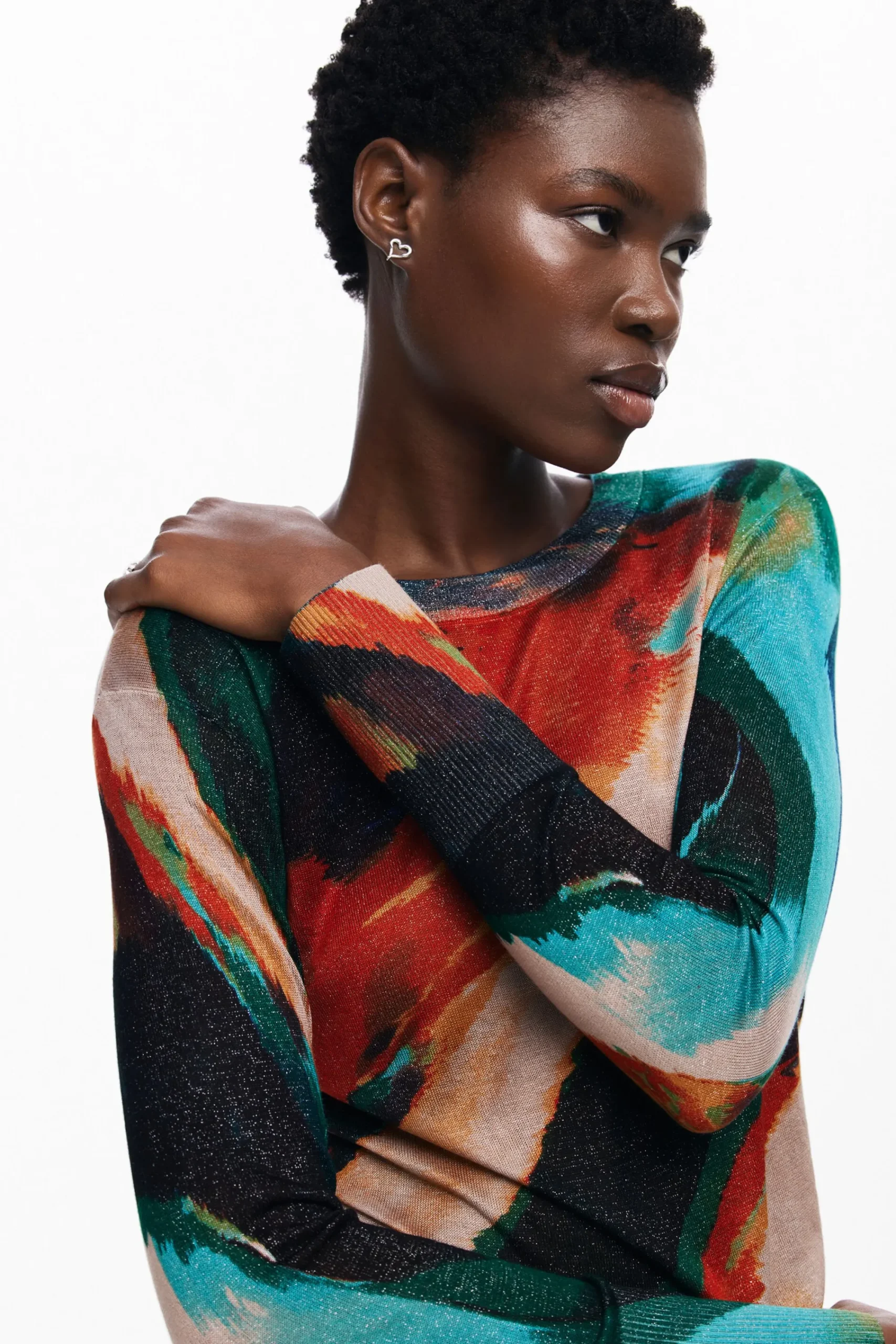 Ropa De Punto|Jerséis-Desigual Jersey punto fino arty difuminado