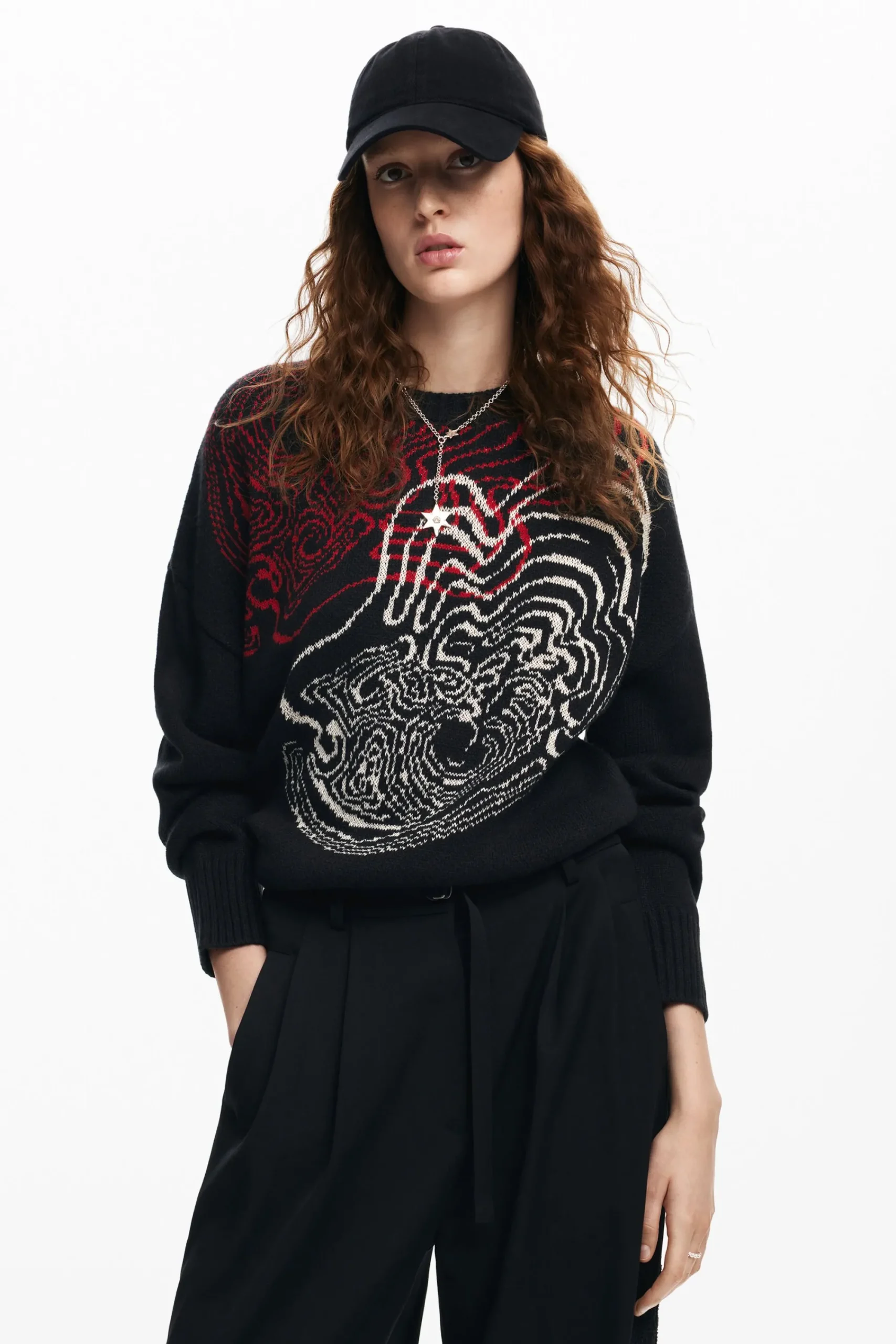 Ropa De Punto|Jerséis-Desigual Jersey punto ondas M. Christian Lacroix
